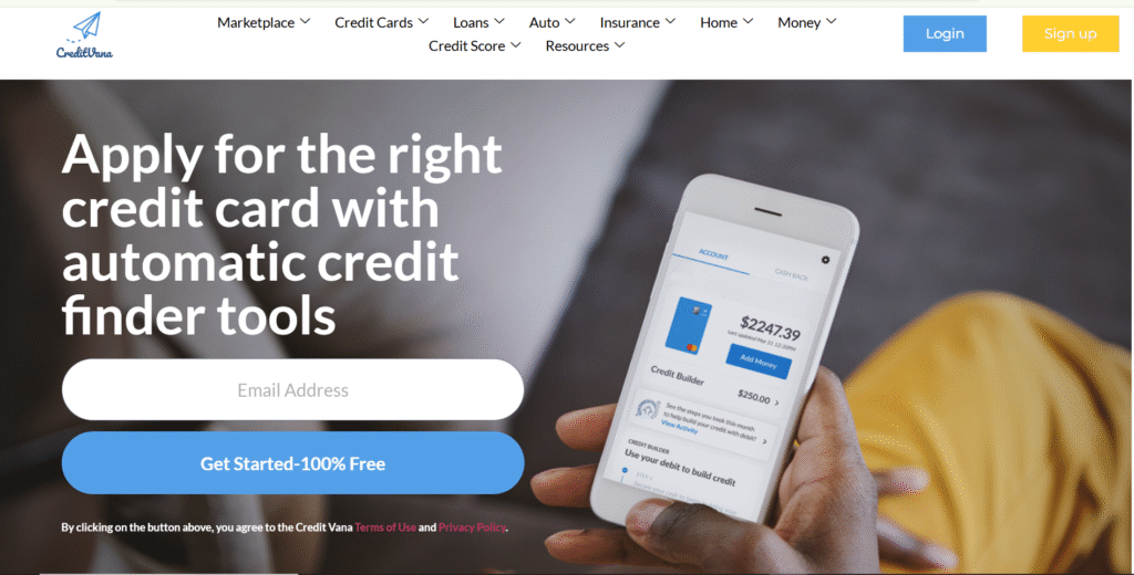 CreditVana dashboard showing credit score tracking
